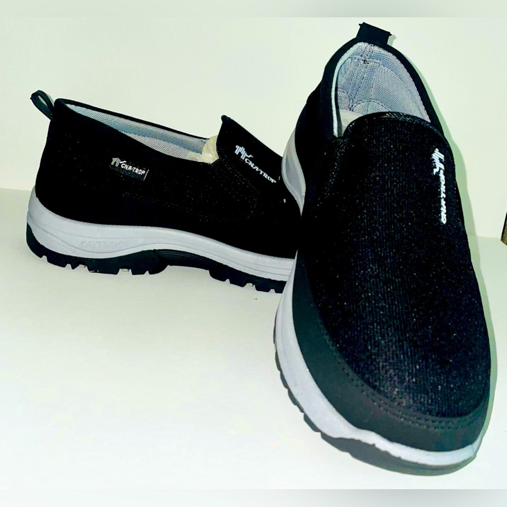 Men's arch support slip-on canvas loafer, outdoor casual sneakers